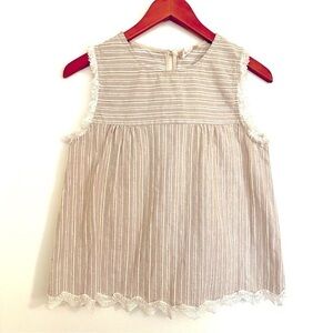 Altar’d State Fringed Striped Sleeveless Top Size Medium